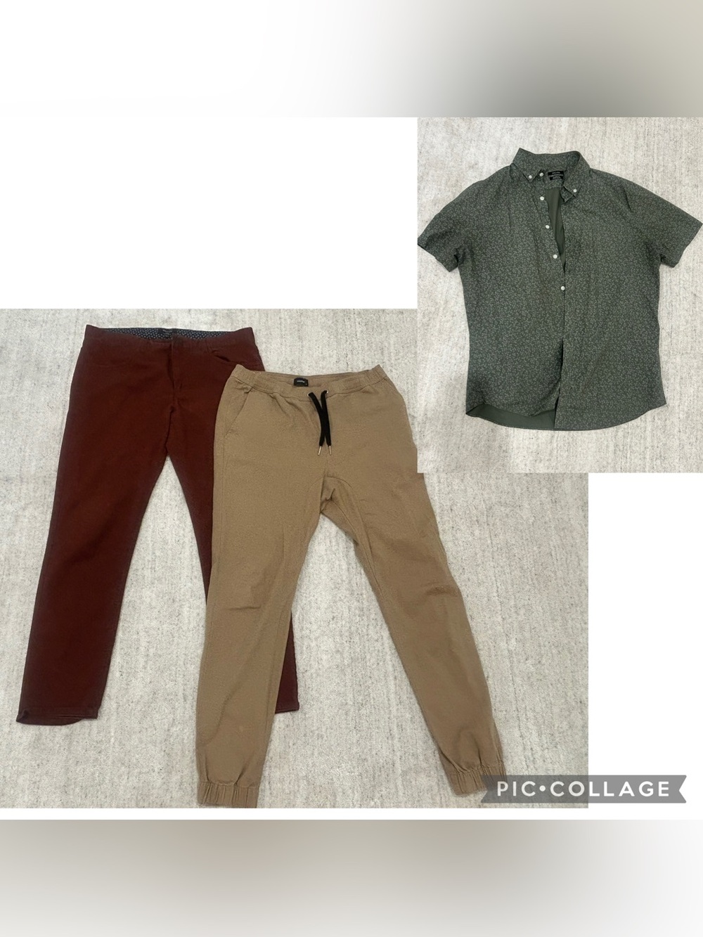 Men’s Casual Clothing Lot L/36 – Zanerobe Joggers + RW&CO Shirt & Chinos